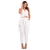 Conjunto de Alfaiataria Branco Cropped com Botão e Calça na internet