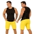 Imagem do Bermuda Jeans Masculina Amarela Destroyed 100% Algodão