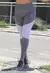 Calça Legging Cintura Alta Cinza com Detalhe Assimétrico em Tulê Fitness | REF: FDR10 - comprar online
