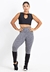 Conjunto Cropped Mescla e Calça Legging Mescla Detalhe Preto Frente e Verso Fitness | REF: LX164 - Mikaelly Moda Feminina