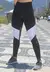 Calça Legging Cintura Alta Assimétrica com Detalhe em Tulê e Tela Transparente Fitness REF: LX122 - Mikaelly Moda Feminina