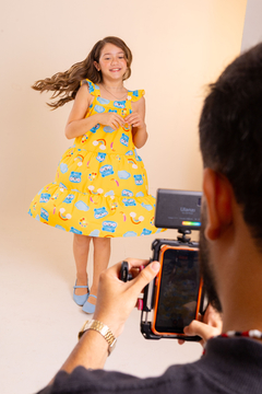 VESTIDO URSO AMARELO