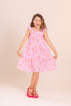 VESTIDO FLOR ROSA - comprar online