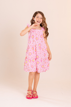 VESTIDO FLOR ROSA