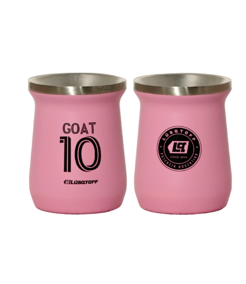 Mate de acero inoxidable con diseño GOAT 10 LUSTOFF