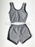 Conjunto Valencia Gris con Negro - talla (40/42)