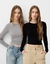 Remera Bershka manga larga cuello redondo - comprar online