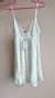 vestido blanco con vuelos - Bershka talla S