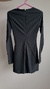 vestido negro corto con abertura, manga larga - Bershka talla S - comprar online