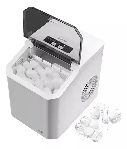 Maquina De Hielo Suono 1.3 Litros 2 Medidas 110w Blanco