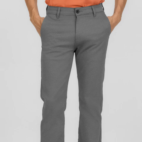 Calça Sarja King&Joe Slim Casual Chumbo