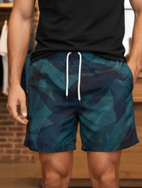 Short Praia King&Joe Estampa Marinho