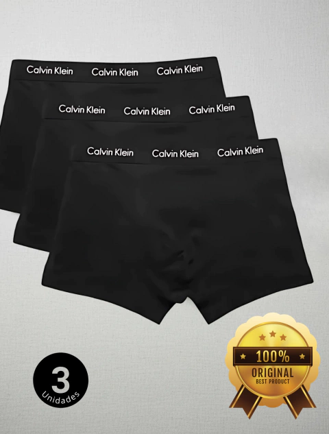 Cuecas Calvin Klein Kit C/3 Low Rise Trunk Preto