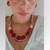 Colar Esferas Vermelho - comprar online