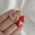 Aretes Corazon Rojo