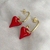 Aretes Corazon Rojo