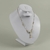 Cuello de vinipiel intermedio para juego collar, anillo y aretes - Exhiba | Fabricantes de exhibidores para joyería