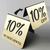 Letrero de acrílico metálico para 10% de descuento - comprar en línea