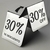 Letrero de acrílico metálico para 30% de descuento en internet