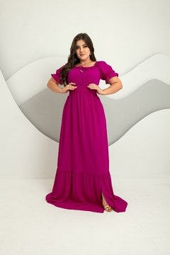 Vestido Longo Ciganinha Pink