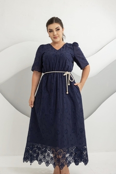 Vestido Heloísa Azul marinho - comprar online