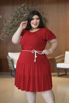 Vestido Laura Plus size Vermelho na internet