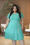 Vestido Laura Plus size Verde agua