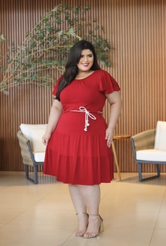 Vestido Laura Plus size Vermelho - comprar online