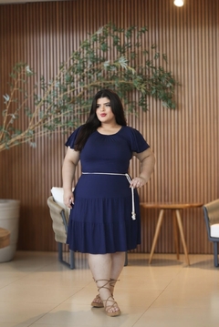 Vestido Laura Plus size Azul Marinho na internet