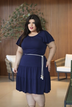 Vestido Laura Plus size Azul Marinho - comprar online