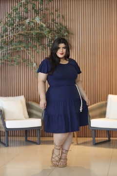 Vestido Laura Plus size Azul Marinho