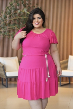 Vestido Laura Plus size Pink - comprar online