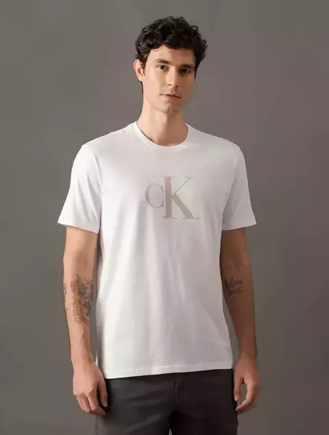 CAMISETA CALVIN KLEIN JEANS CK GEL BRANCO