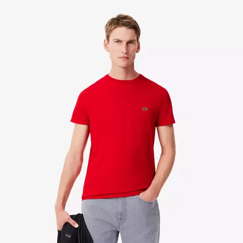 CAMISETA LACOSTE DE ALGODÃO PIMA