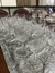 Juego de 16 copas de vidrio blanco tallado - comprar online