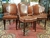 Mesa de Comedor Art Decó en Madera Abedul + 12 Sillas de Estilo Tapizadas en Símil Cuero Chocolate