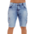 Bermuda Jeans Masculina Destroyed Lavagem Clara - Trendly Cat