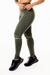 Calça Legging com Detalhes em Vivo Branco Cintura Alta Fitness Academia Verde Militar | REF: SV4 - comprar online