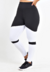 Calça Preto Com Detalhes Branco Legging Fitness | REF: LC40