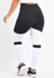 Calça Preto Com Detalhes Branco Legging Fitness | REF: LC40 - comprar online