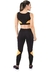 Cropped + Calça Legging Preto e Amarelo Conjunto Fitness | REF: LX036 - Zhette