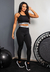 Calça Legging Cintura Alta + Cropped Alcinha Preto com Elásticos Conjunto Fitness | REF: CCA5 na internet