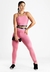 Calça Legging Cintura Alta + Cropped Alcinha Rose com Elásticos Conjunto Fitness | REF: CCA5 - Zhette