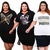Kit 3 Blusa Plus Size Estilosa Camiseta Feminina T-Shirt Estampas Qualidade Premium Tamanhos M ao G2 - loja online