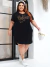Vestido Feminino Plus Size Curve Camisão Com Bolso Lateral Verão G3 veste até 56 Tecido Confortável com Elasticidade - loja online