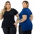 Kit 2 Vest legging Plus Size Blusa Feminina Para Academia Comprida Vest Leg Tapa Bumbum Com Elastano - comprar online