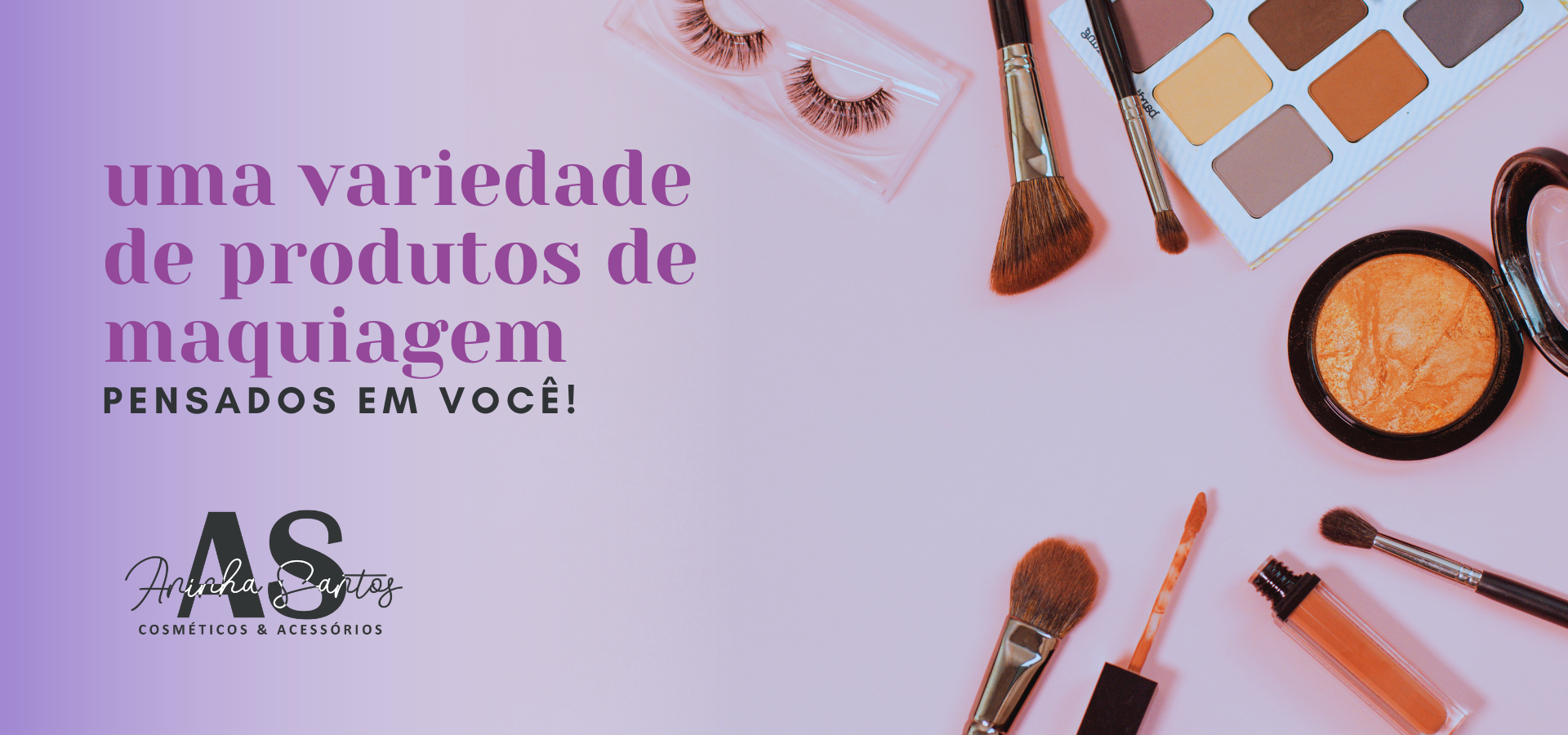 Imagem do banner rotativo Aninha Santos - Cosméticos & Acessórios
