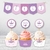 Kit Imprimible Unicornio Flores Lila PERSONALIZADO - Print Party Kits