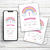 Kit Imprimible Arcoiris Multicolor Rosa PERSONALIZADO