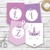 Kit Imprimible Unicornio Flores Lila PERSONALIZADO - comprar online